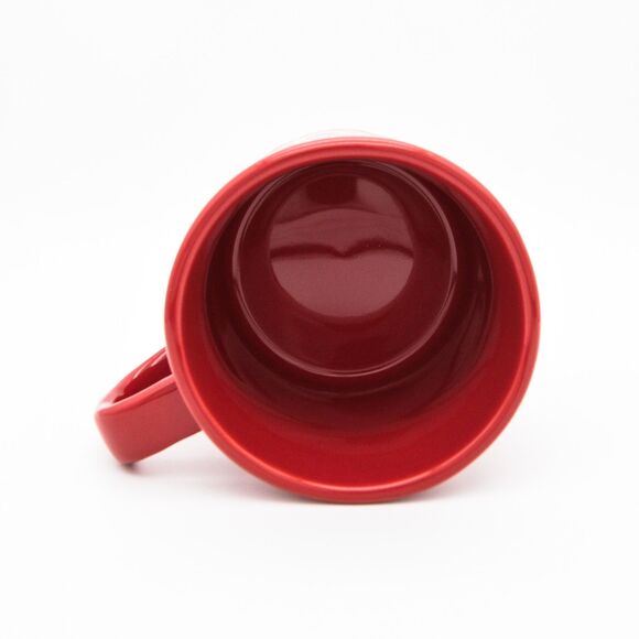 Red Rae Dunn Mug, Hot Cocoa 16oz Ceramic Double-Sided Camping Mug, Christmas Mug - Picture 6 of 10